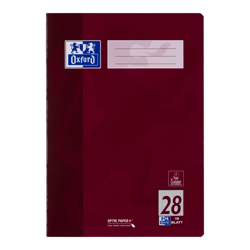 OXFORD Schulheft A4 Kariert mit Hilfsrand Pflaume – Bild 2