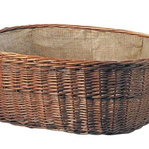 Weiden-Jute Holzkorb rund/oval