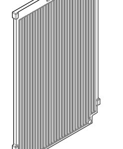 Rückwand aus Guß schwarz