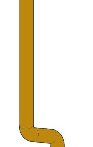 Vorlaufrohr Wasser vom Kessel