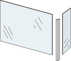 Austauschsatz Glaskeramikscheibe in zwei Teilen OHNE SERIGRAFIE