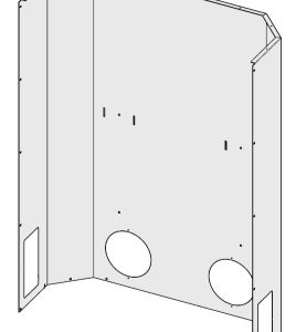 Hintere Rückwand aus Stahl