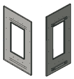 Rahmen aus schwarzem Stahl