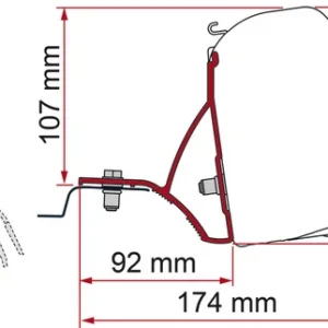 Adapter Fiamma F45s – Renault Trafic, Opel Vivaro, Nissan NV300, Fiat Talento ab 2015