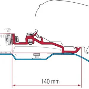 Fiamma Adapter für Fiat Ducato für Fiamma F80s