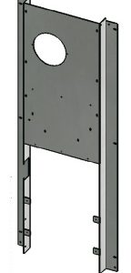 Hintere R?ckwand aus Stahl Schwarz lackiert