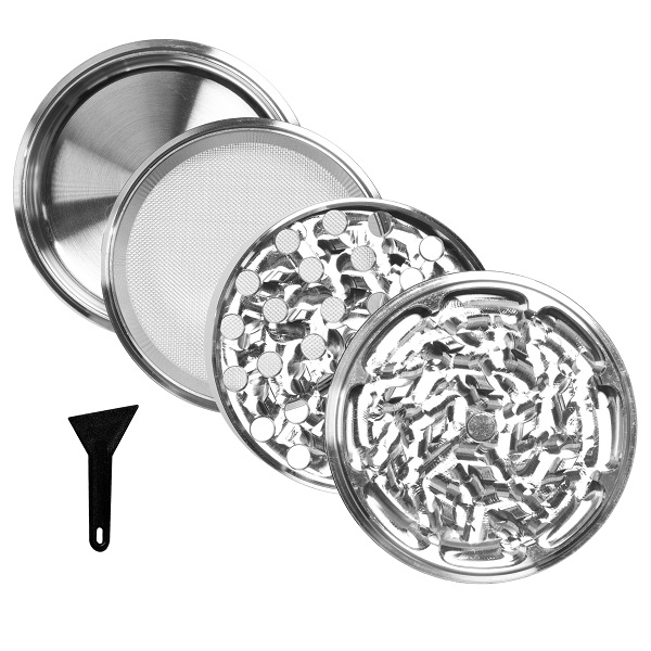 Lucid Glass Edelstahl Grinder 4 Part 63mm – Bild 2