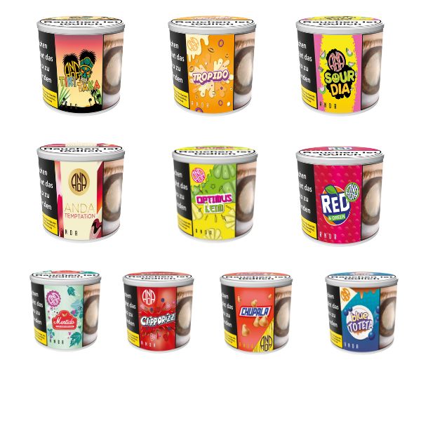 Anda Shisha Tabak 200g – Alle Sorten