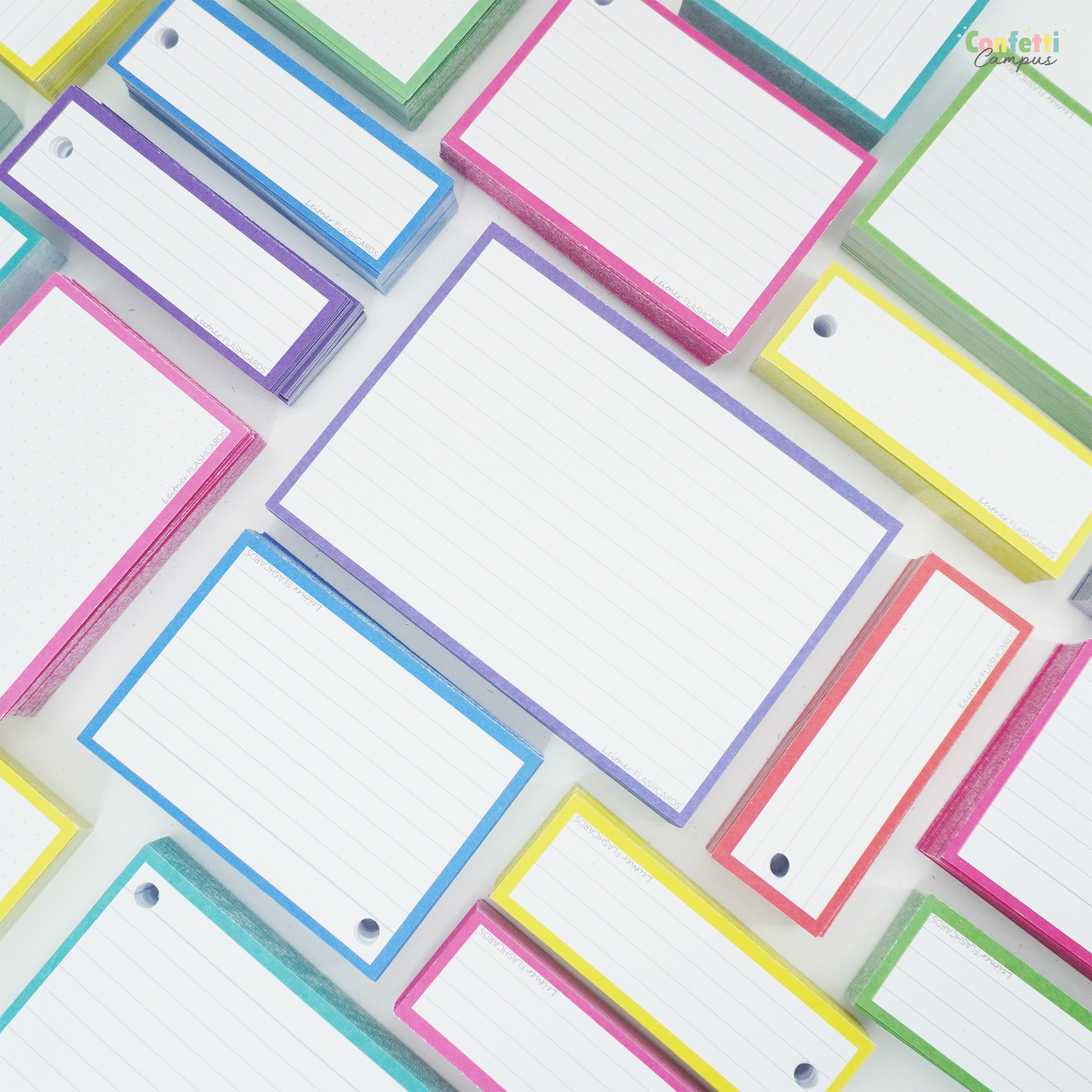 Leitner Flashcards Karteikarten A6 Lila Liniert – Bild 3