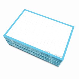 Leitner Flashcards Karteikarten A7 Pastell Blau Dotted