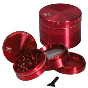 Black Leaf – Aluminium Grinder Rot 4 teilig 40mm
