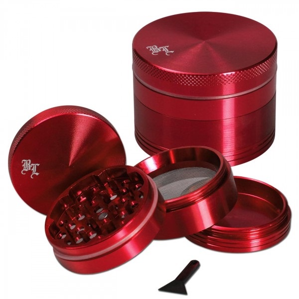 Black Leaf – Aluminium Grinder Rot 4 teilig 40mm