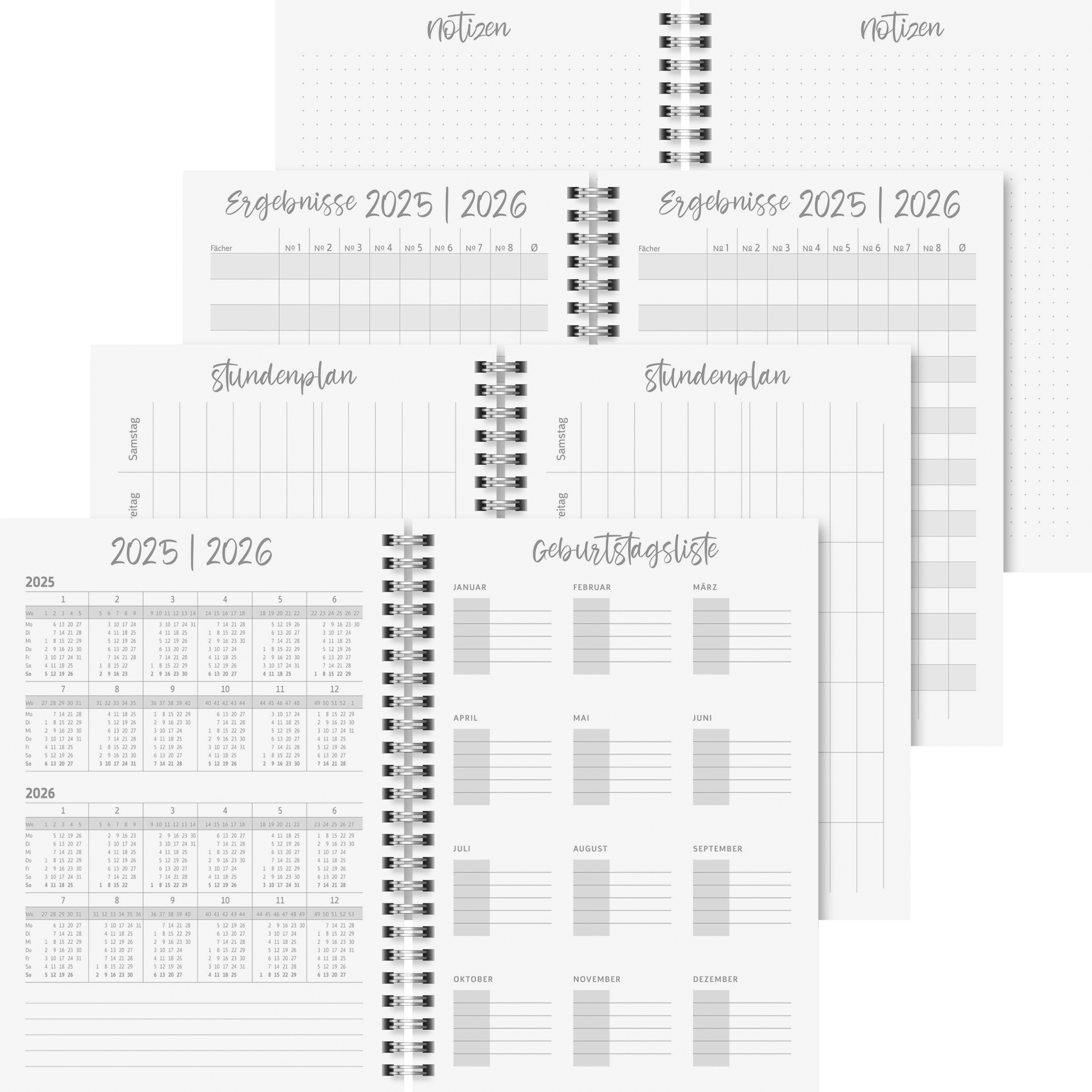 Brunnen Schülerkalender A6 Bär 2025-2026 – Bild 4