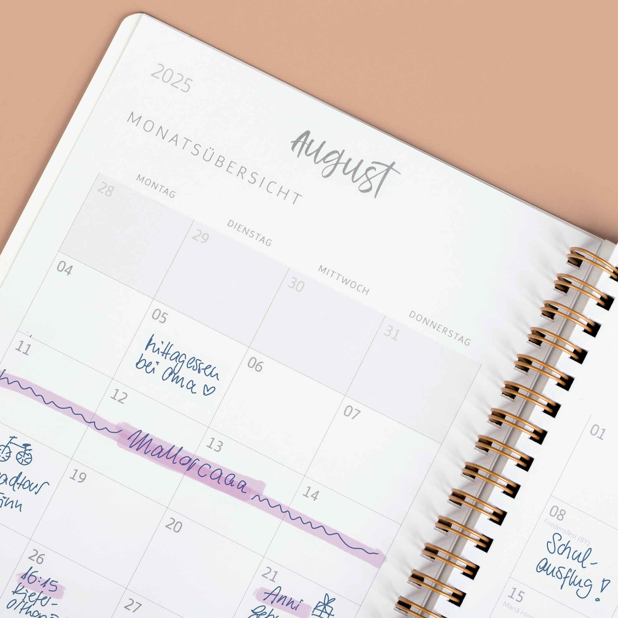 Brunnen Schülerkalender A6 Bär 2025-2026 – Bild 2