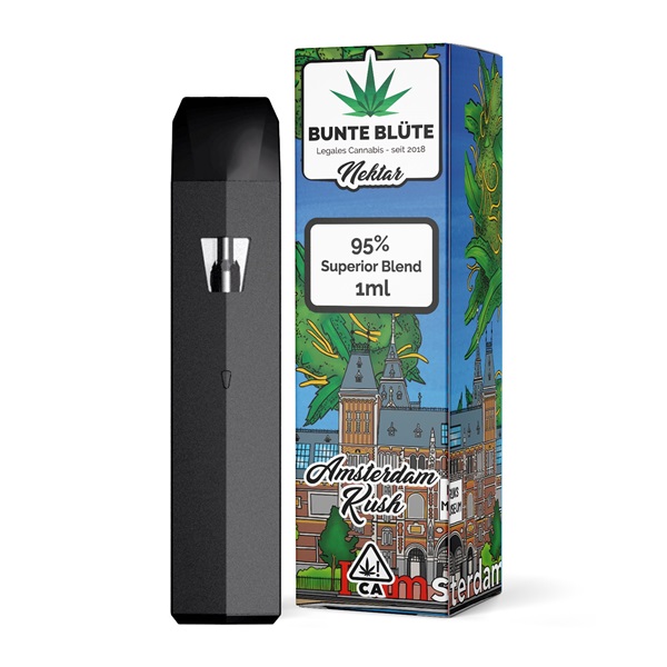 Bunte Blüte – Superior Blend 95% Amsterdam Kush 1ml Einweg Vape