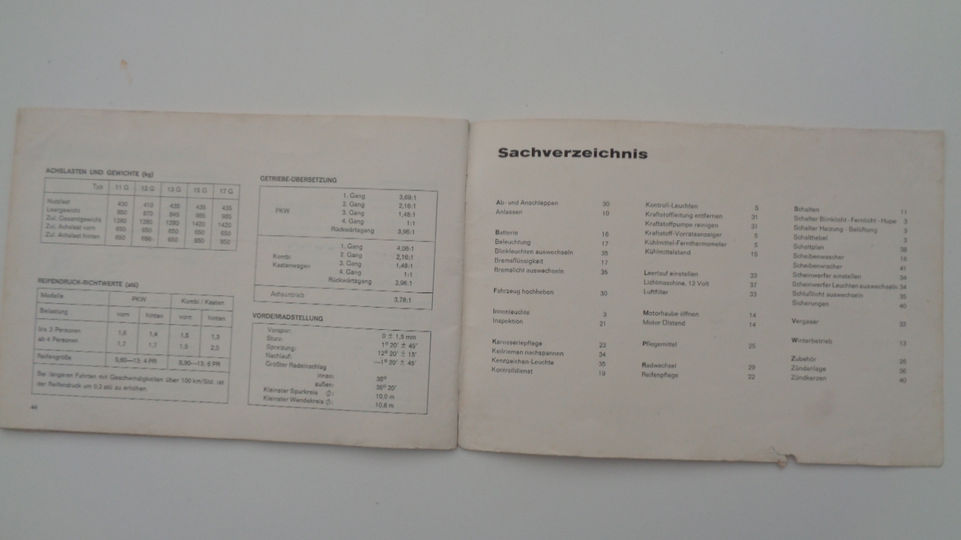 Bedienungsanleitung für Ford Taunus 12M – Bild 3