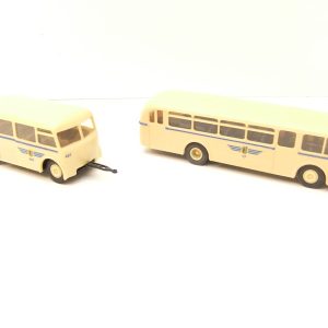 BEKA/Espewe HO IFA/Horch H6B Bus mit Anhänger „Leipziger Verkehrsbetriebe“