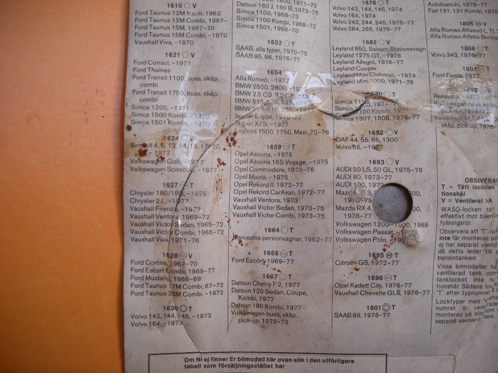 Tankdeckel für Ford Escort 69-76 – Bild 2