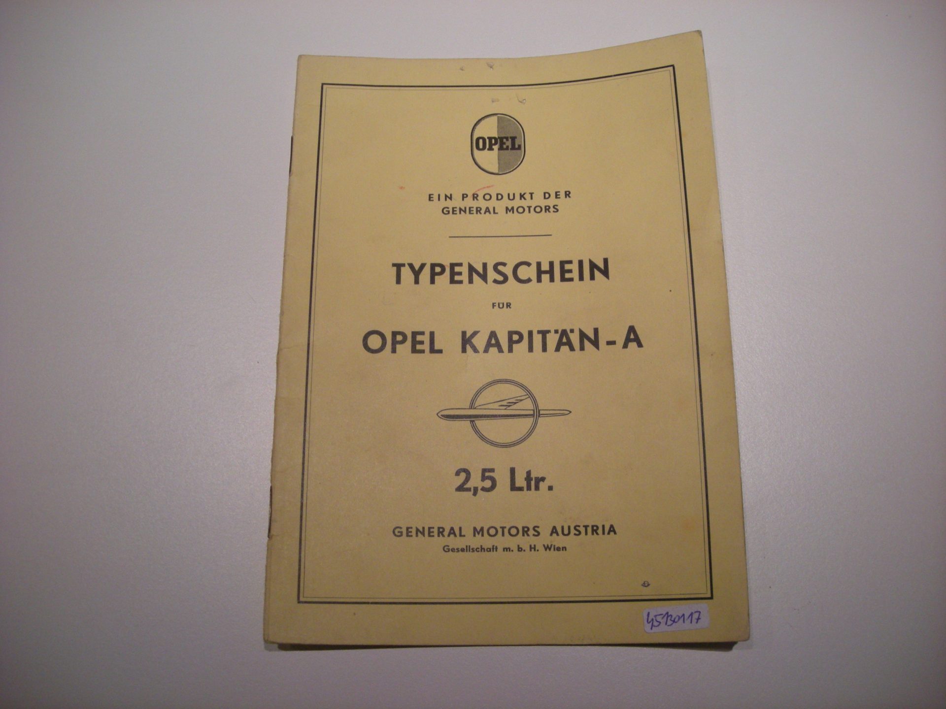 Opel Kapitän -A 2,5 ltr