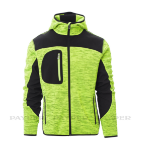 Trip Herren Fleece-Strickjacke Neongelb / Schwarz