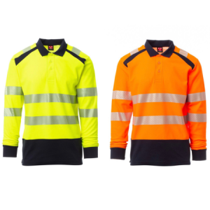 Payper ROAD WINTER Warnschutz Polo-Langarmshirt Unisex 55% Baumwolle / 45% Polyester