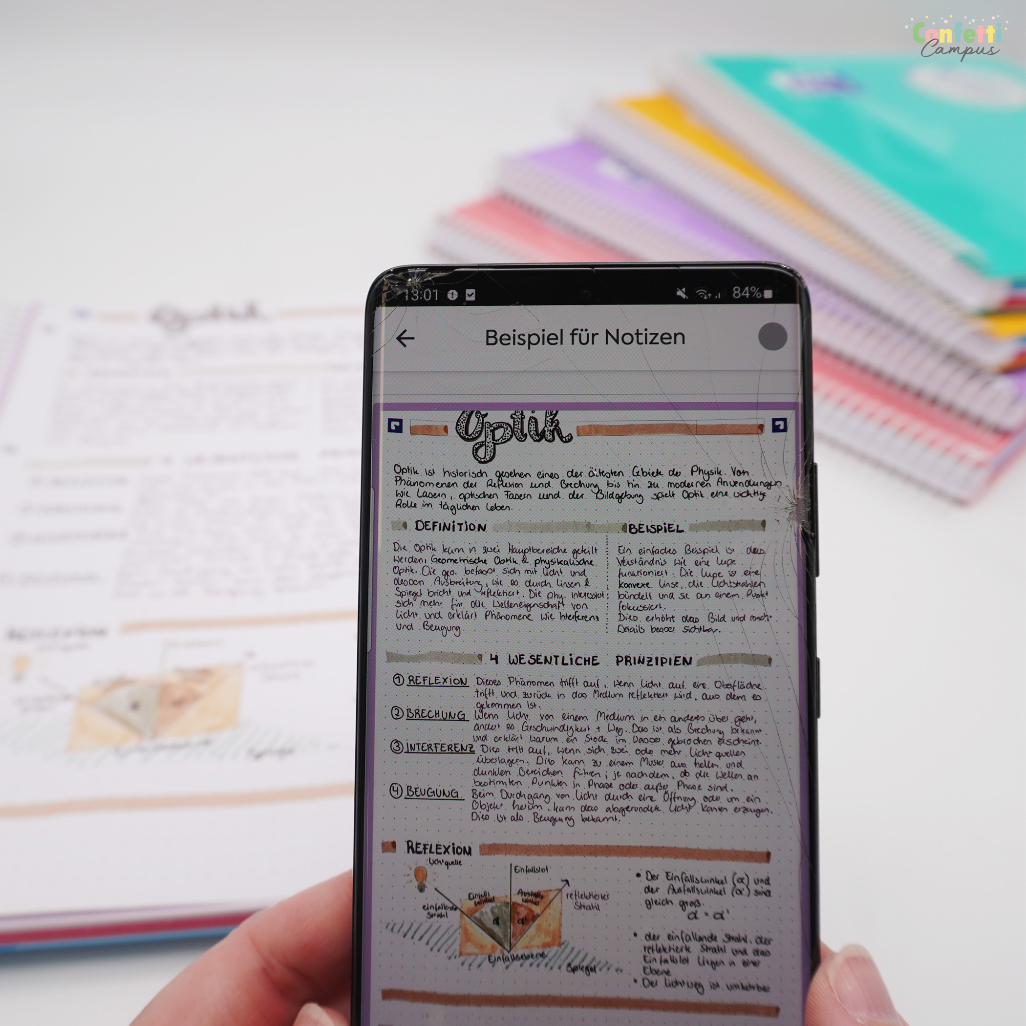 OXFORD EUROPEAN BOOK 5 Collegeblock mit Rand für 5 Fächer Dotted Flieder – Bild 2