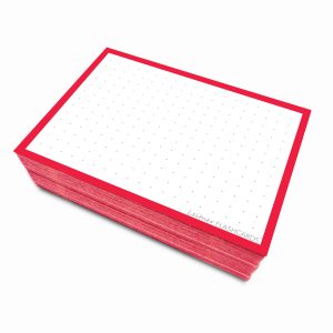 Leitner Flashcards Karteikarten A7 Rot Dotted