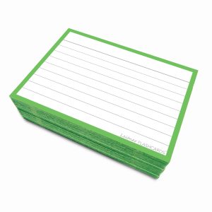 Leitner Flashcards Karteikarten A7 Grün Liniert