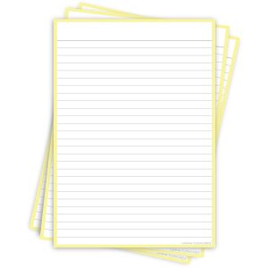 Leitner Flashcards Karteikarten A5 Pastell Gelb Liniert