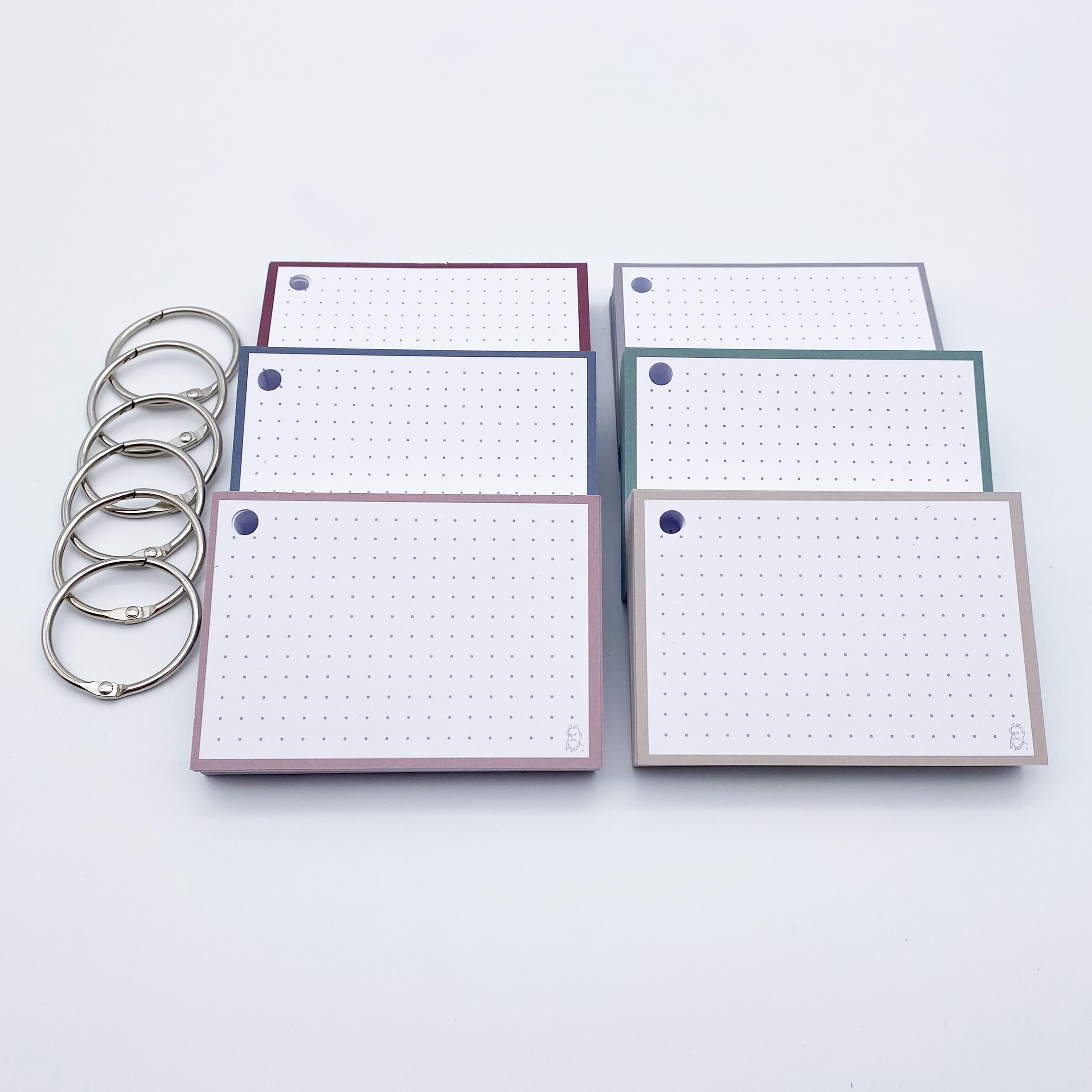 Natural Colour Pack: Set mit 300 Leitner Flashcards Dotted Karteikarten A7 – Bild 4