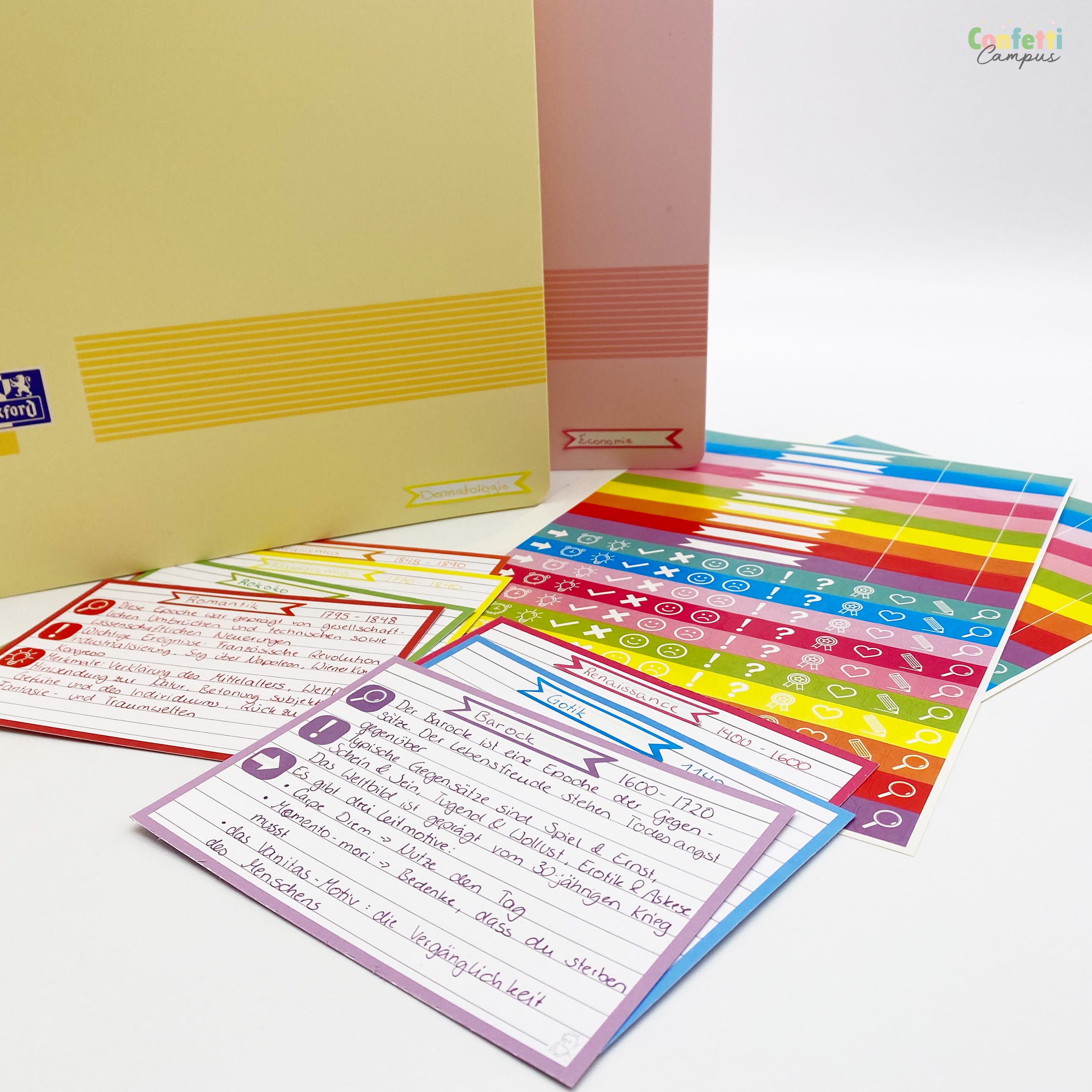 Leitner Flashcards Karteikarten A6 flieder liniert – Bild 3