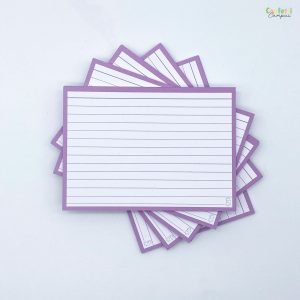 Leitner Flashcards Karteikarten A6 flieder liniert