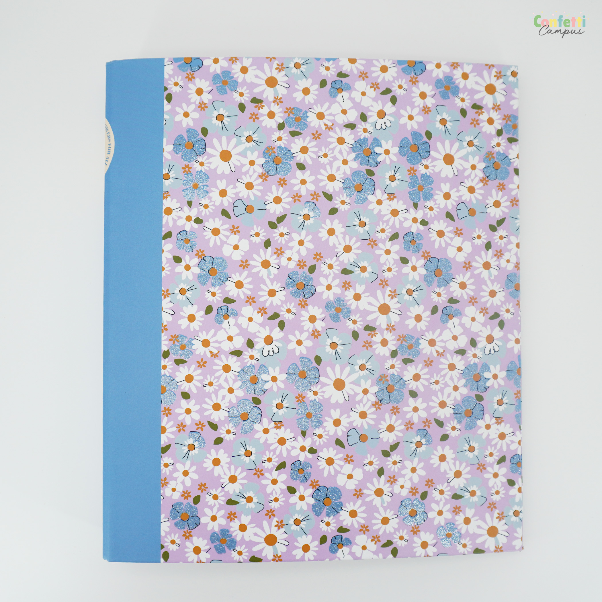 ANCOR Ringbuchordner Rückenbreite 4cm Blumen Hellblau – Bild 5