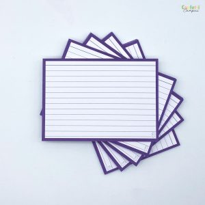 Leitner Flashcards Karteikarten A6 lila liniert