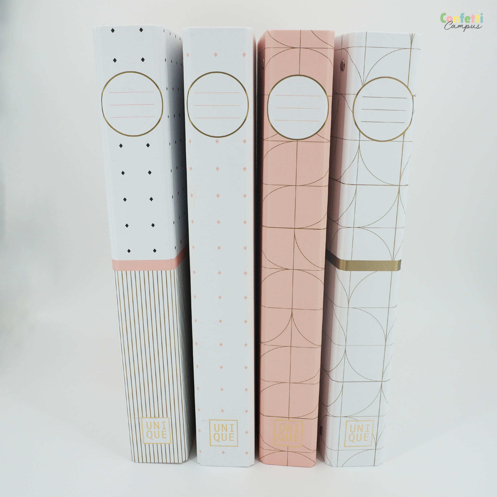 ANCOR Ringbuchordner Rückenbreite 4cm Weiße Kreise – Bild 6