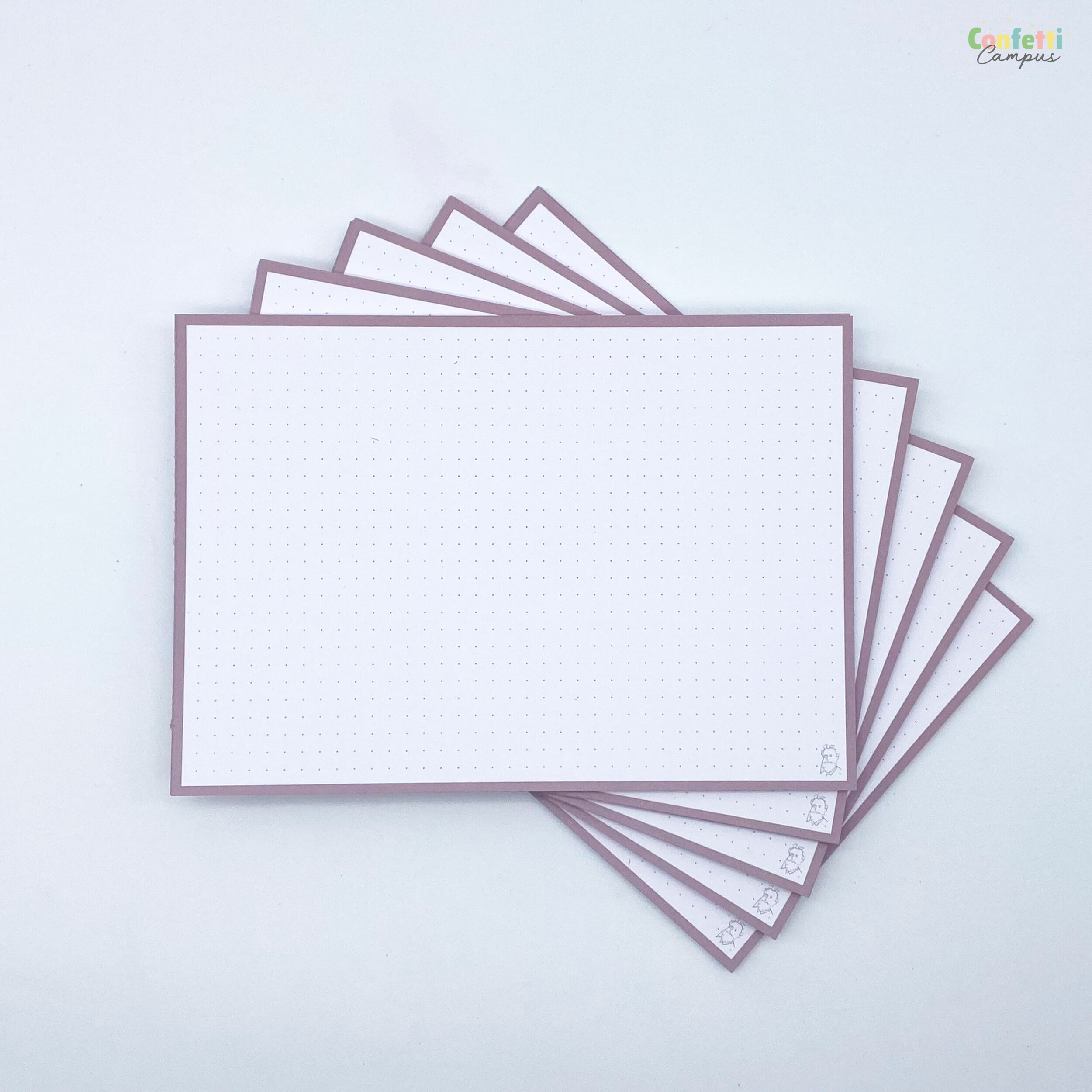Leitner Flashcards Karteikarten A5 Dotted Altrosa