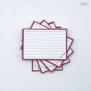 Leitner Flashcards Karteikarten A7 Medizin – Injektion rot liniert
