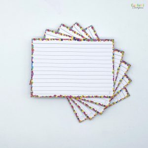 Leitner Flashcards Karteikarten A6 Konfetti liniert