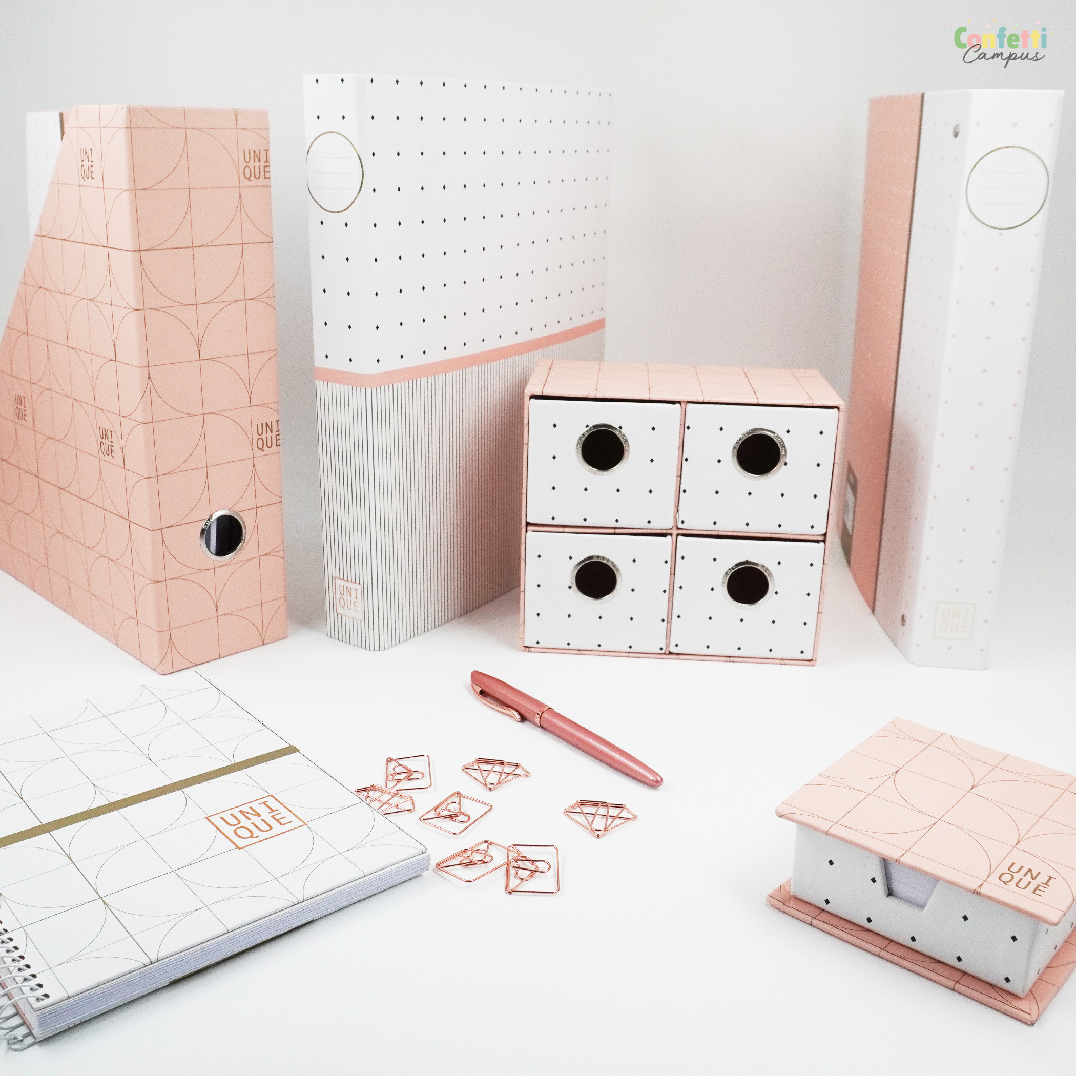 ANCOR Ringbuchordner Rückenbreite 4cm Weiße Kreise – Bild 2