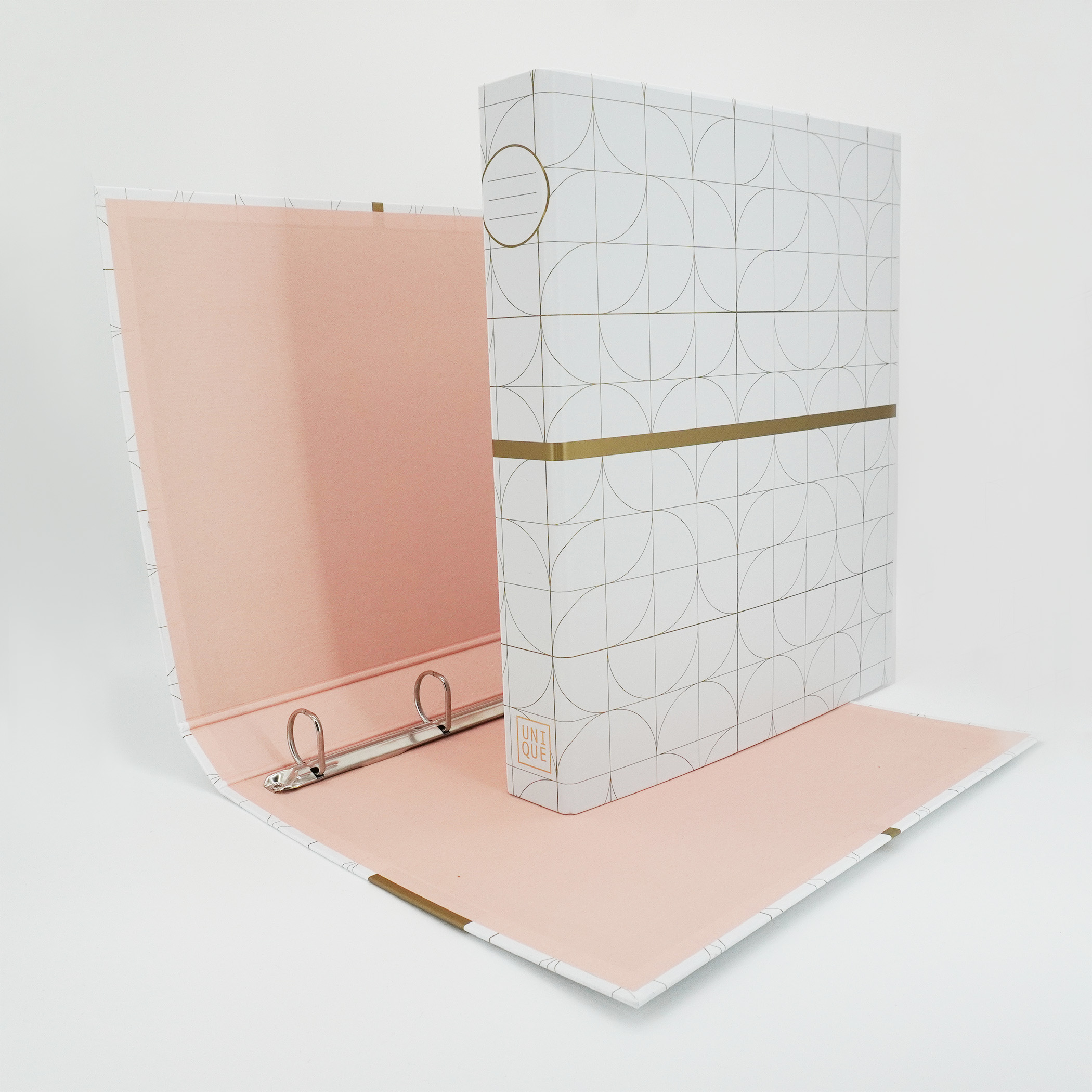 ANCOR Ringbuchordner Rückenbreite 4cm Weiße Kreise