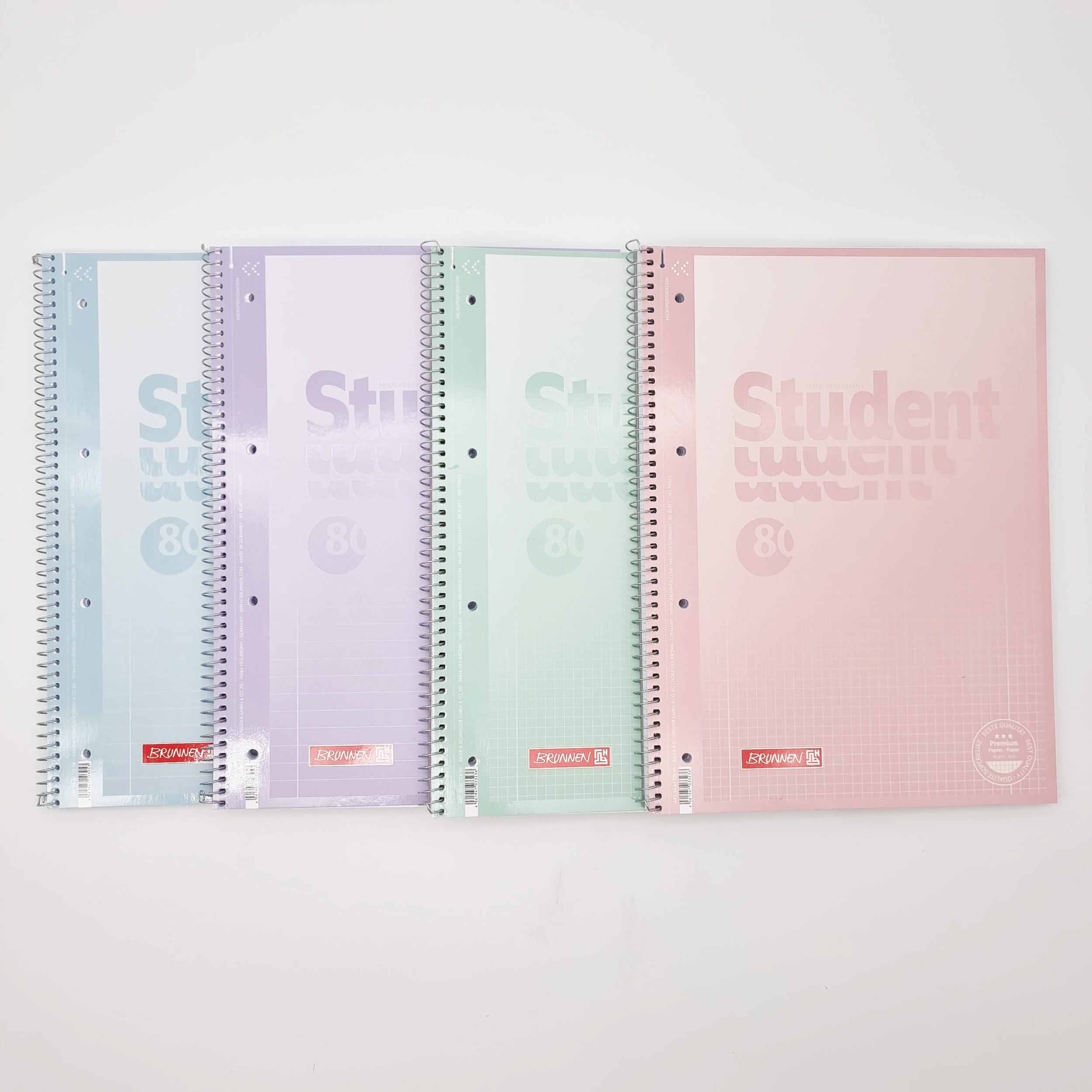 BRUNNEN PREMIUM STUDENT Collegeblock A4 Pastell Blau liniert – Bild 5