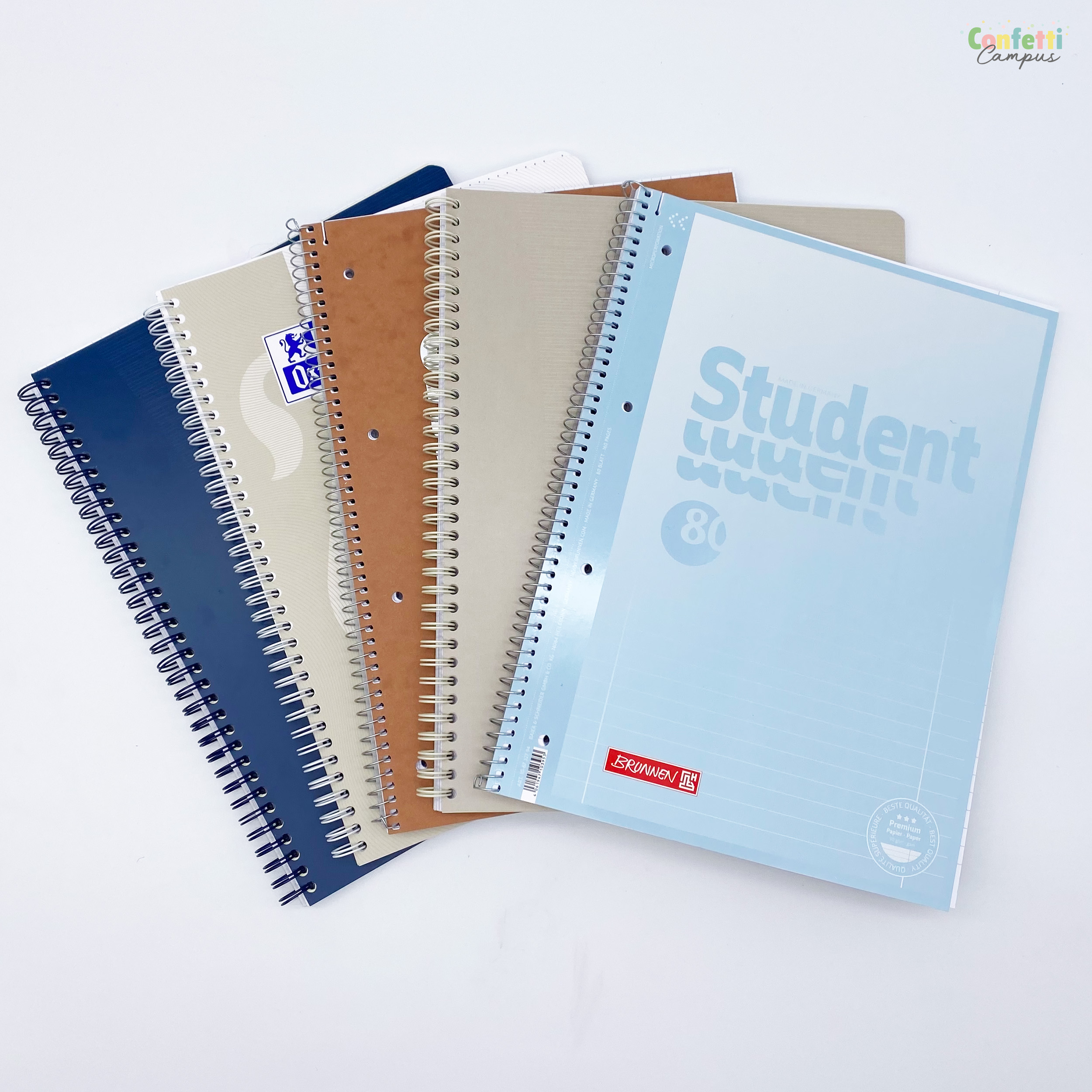 BRUNNEN PREMIUM STUDENT Collegeblock A4 Pastell Blau liniert – Bild 6