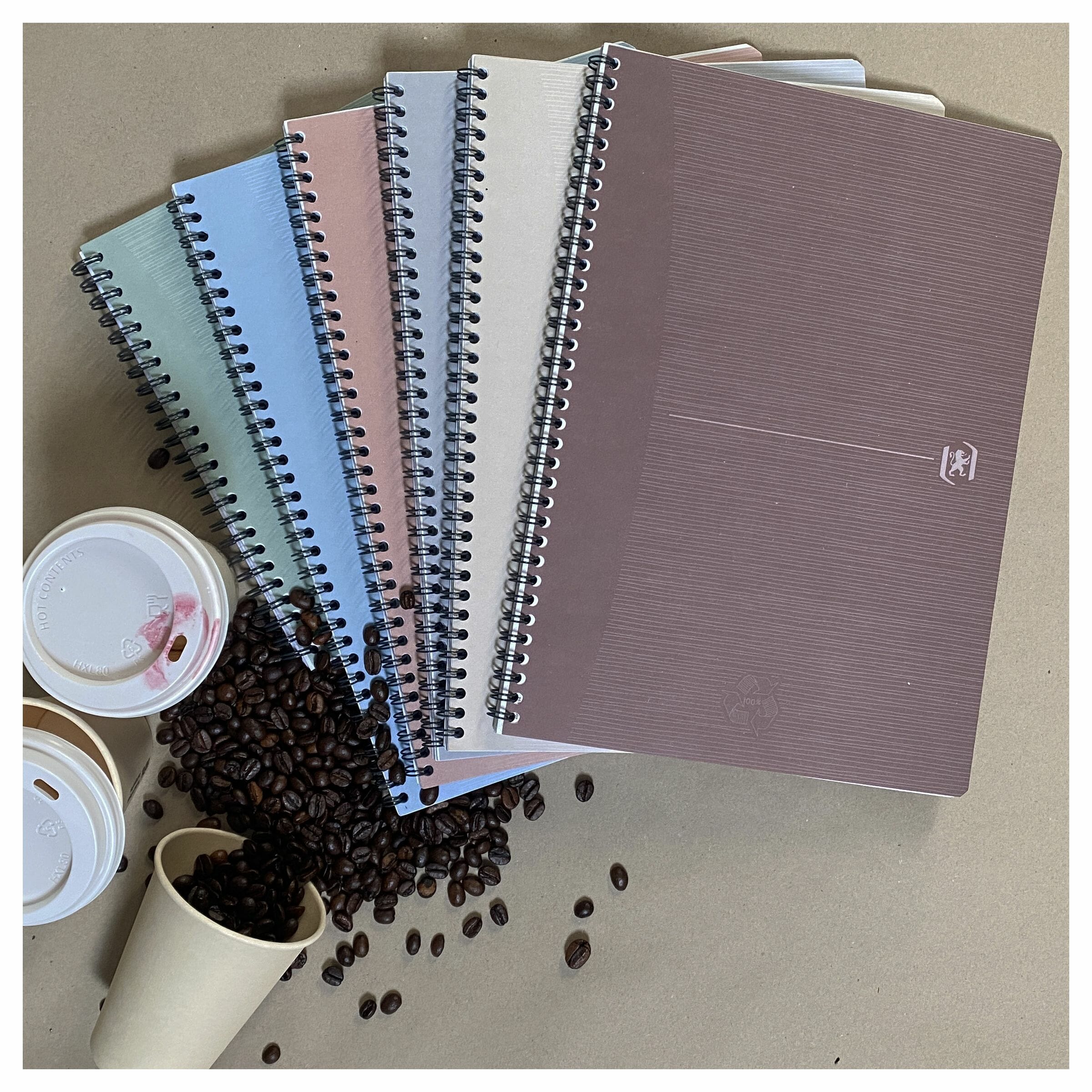 OXFORD Rec’up Umweltfreundliches Notizbuch Kariert Himmelblau – Bild 3