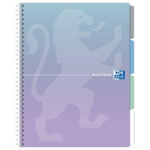 OXFORD Collegeblock mit Register Kariert A4 Lila-Blau