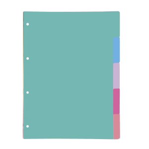 Oxford Strongline Register 5 Ordner-Trennblätter in 5 Pastellfarben