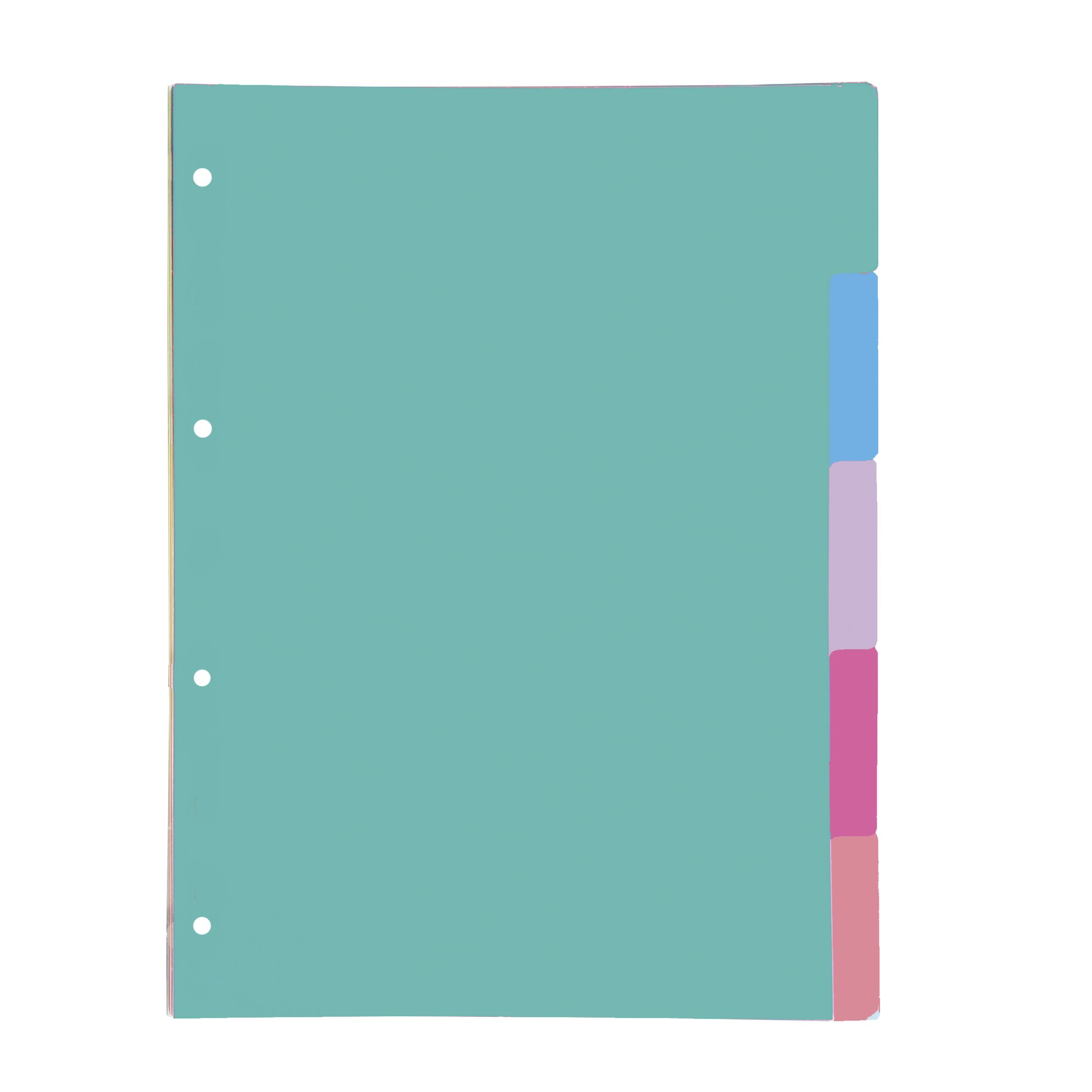 Oxford Strongline Register 5 Ordner-Trennblätter in 5 Pastellfarben