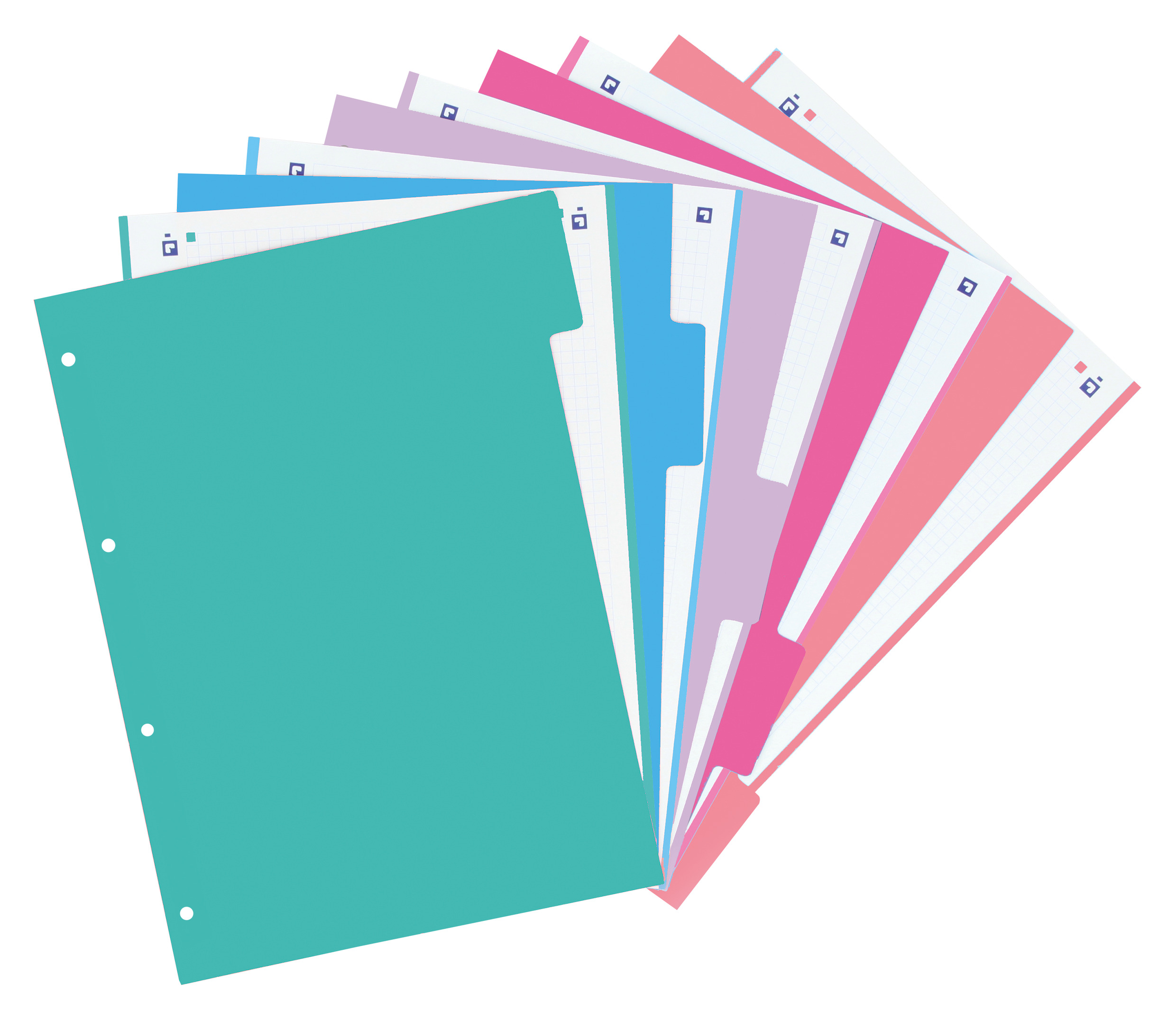 Oxford Strongline Register 5 Ordner-Trennblätter in 5 Pastellfarben – Bild 2