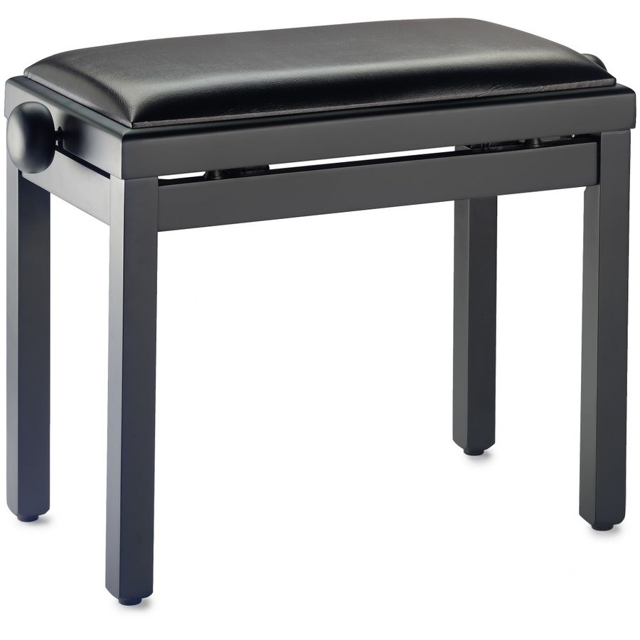 Stagg Pianobank Schwarz Matt mit schwarzem Vinylbezug
