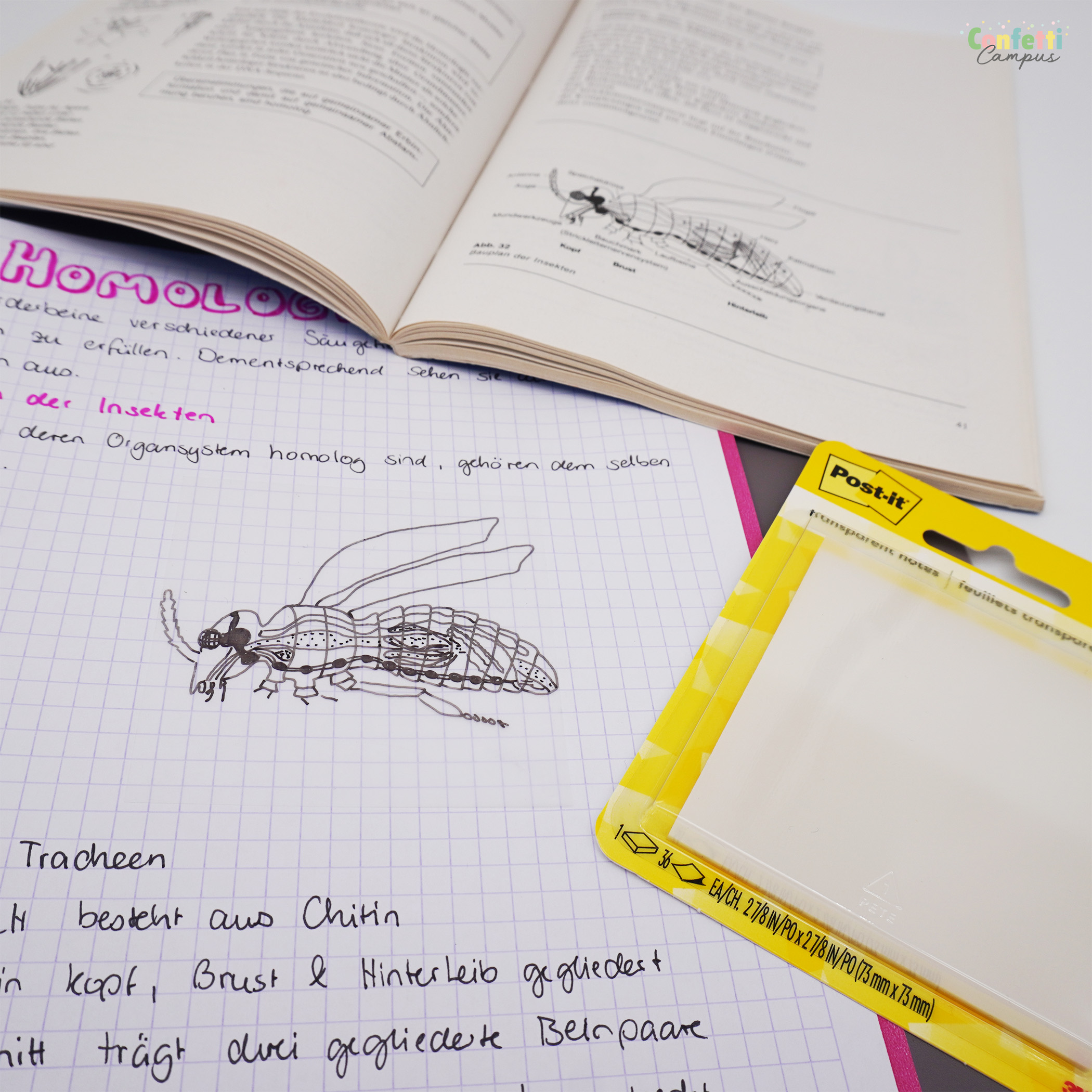 POST-IT durchsichtige Haftnotizen 73mmx73mm transparent – Bild 4