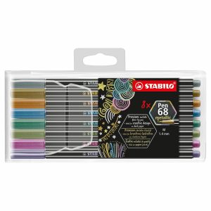 STABILO Pen 68 metallic Filzstift 8er Etui